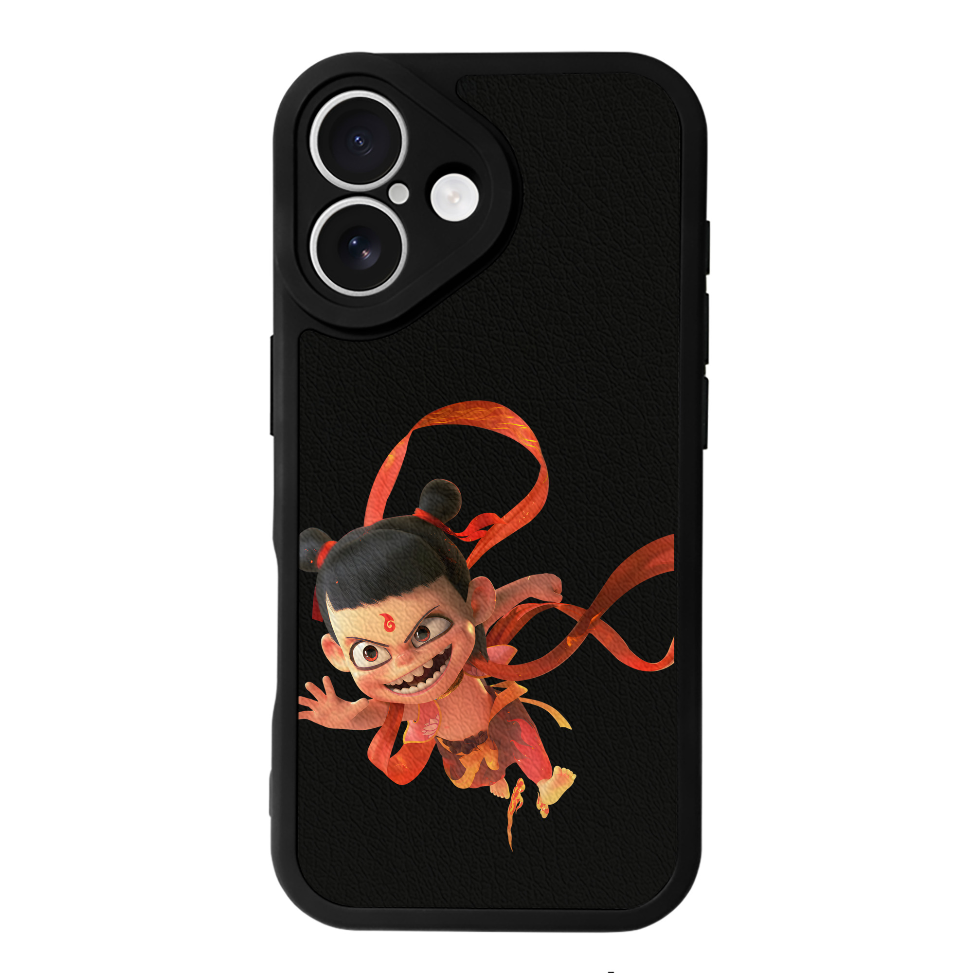 （画像用） Ne Zha 2 ナタ 魔童の大暴れ 【iPhone 16シリーズ対応】シリコンスマホケース（レザー調） 材質：シリコン